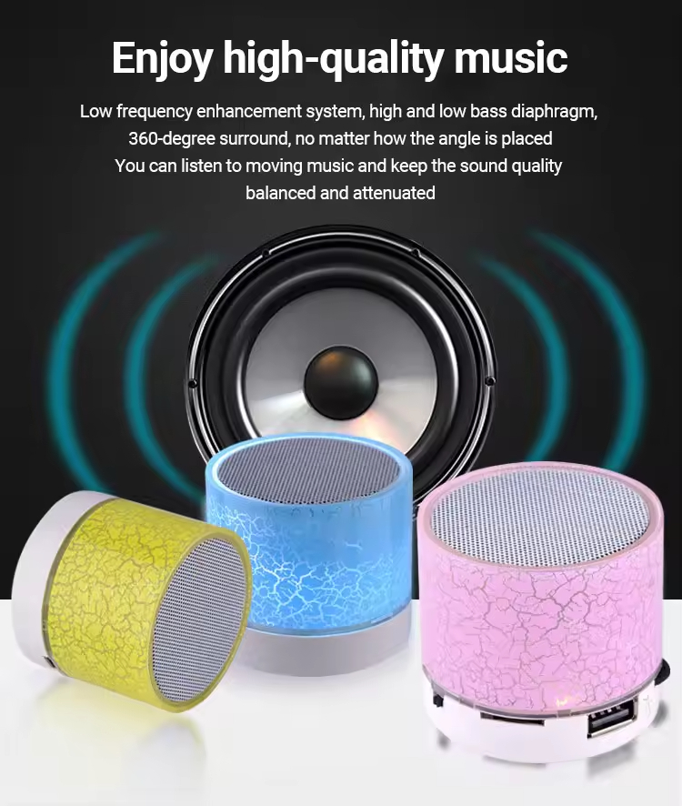 Protable A9 Wireless Bluetooth Speaker with Led Light